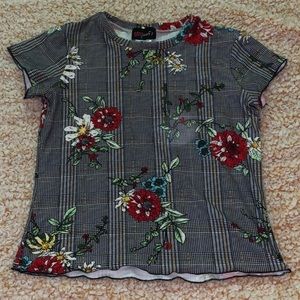 flowered and patterned ahirt